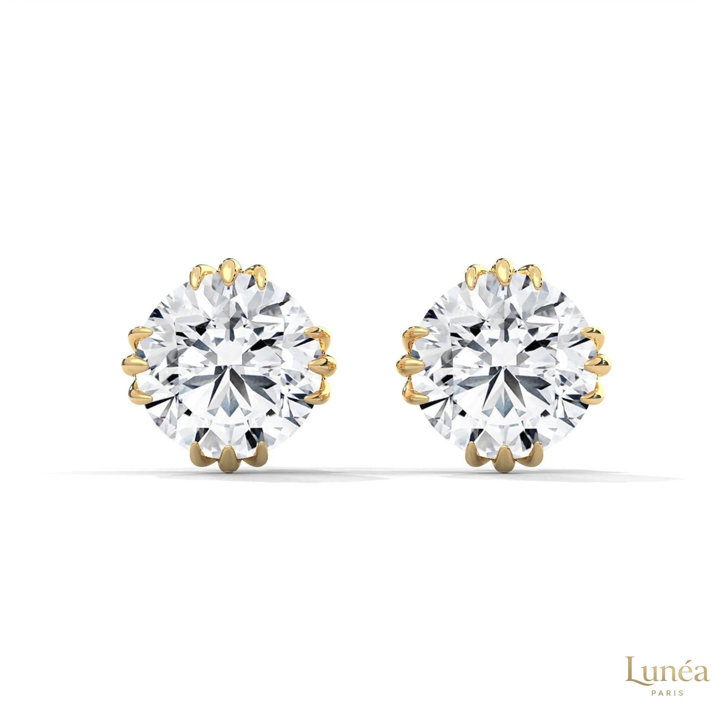 1.30 CT. Floral Crown Lab Diamond Studs