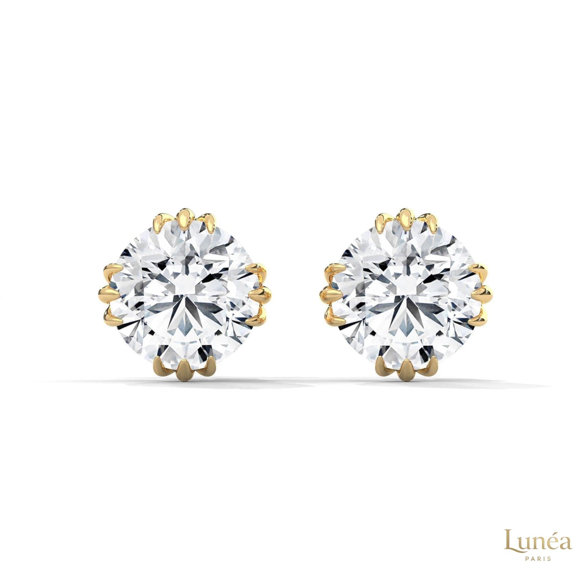 1.30 CT. Floral Crown Lab Diamond Studs