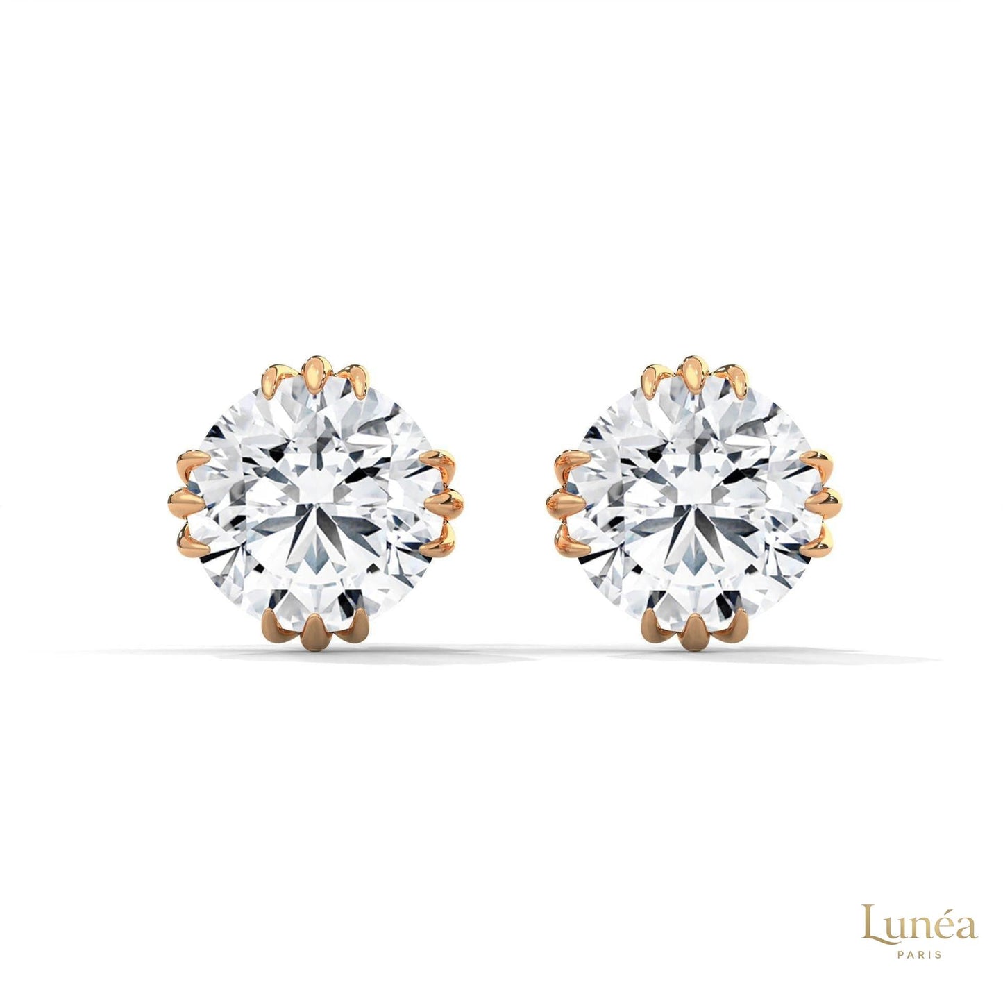 1.30 CT. Floral Crown Lab Diamond Studs
