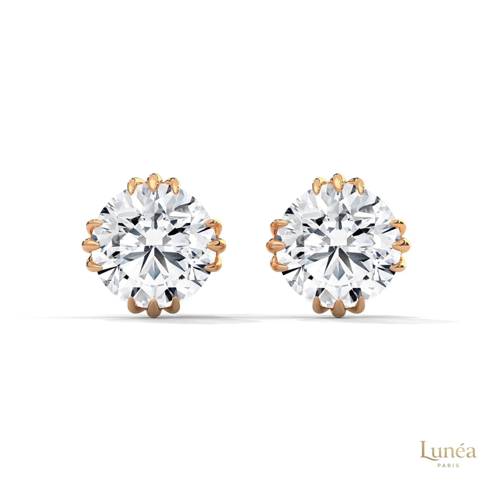 1.30 CT. Floral Crown Lab Diamond Studs