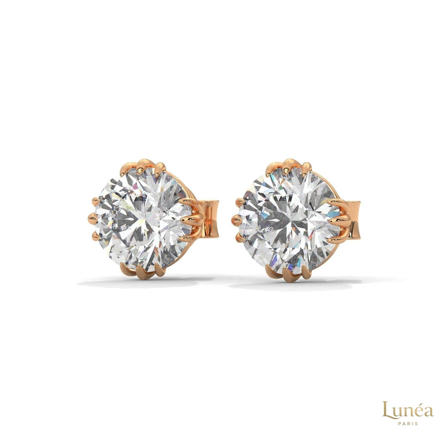 1.30 CT. Floral Crown Lab Diamond Studs