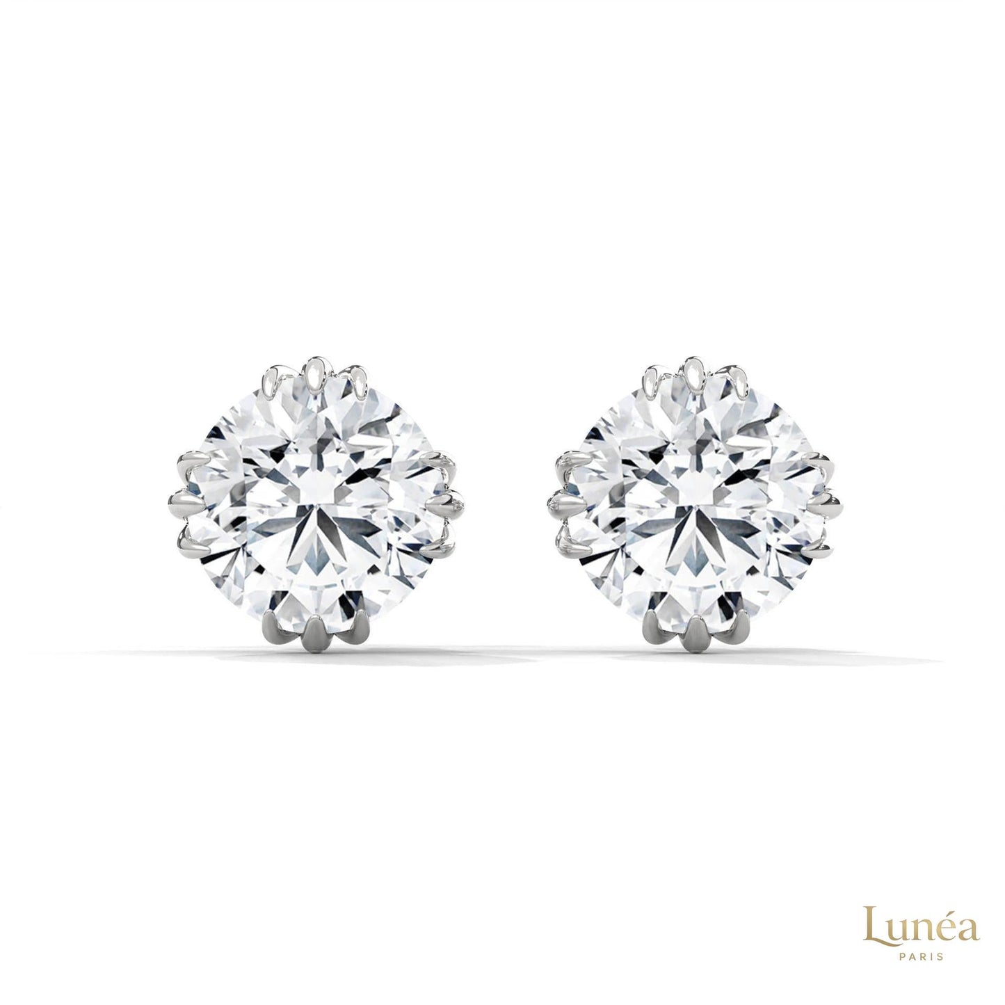 1.30 CT. Floral Crown Lab Diamond Studs
