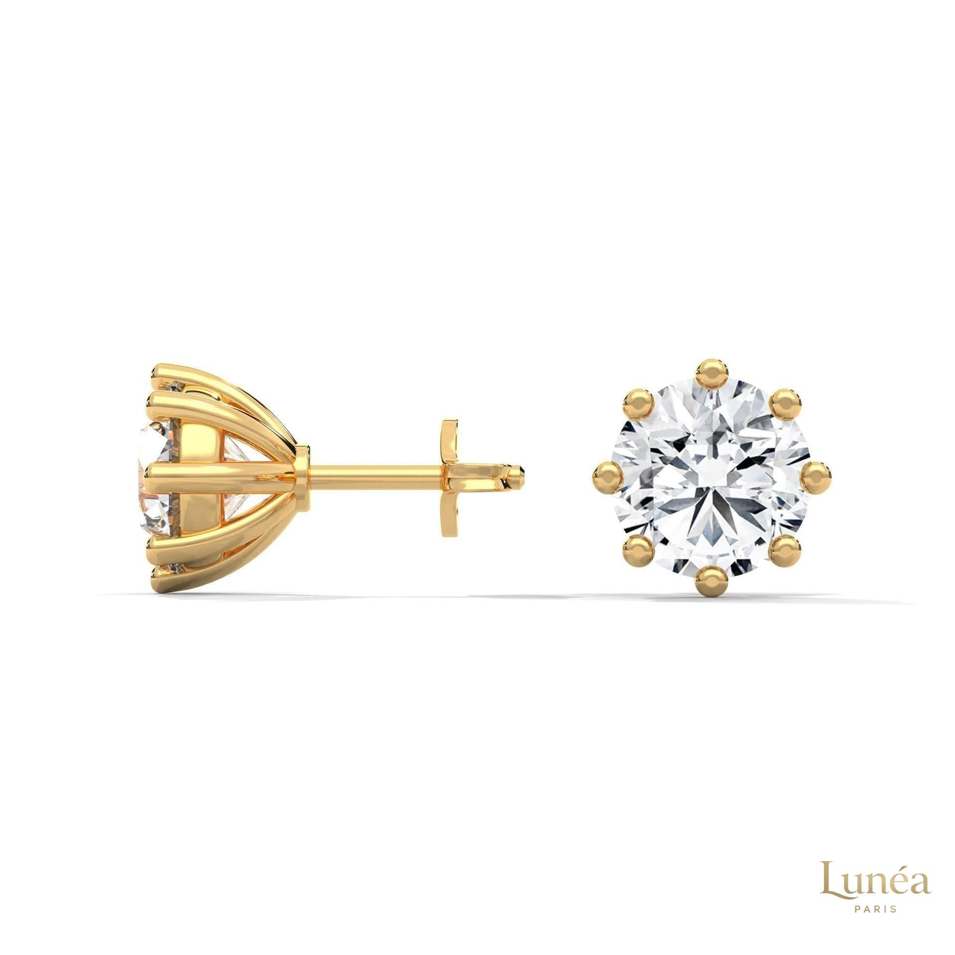 1.30 CT. Lab Diamond Stud Earrings (8-Prong)