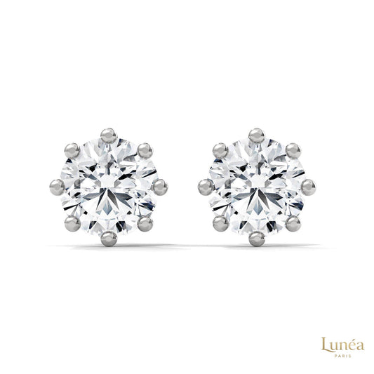 1.30 CT. Lab Diamond Stud Earrings (8-Prong)