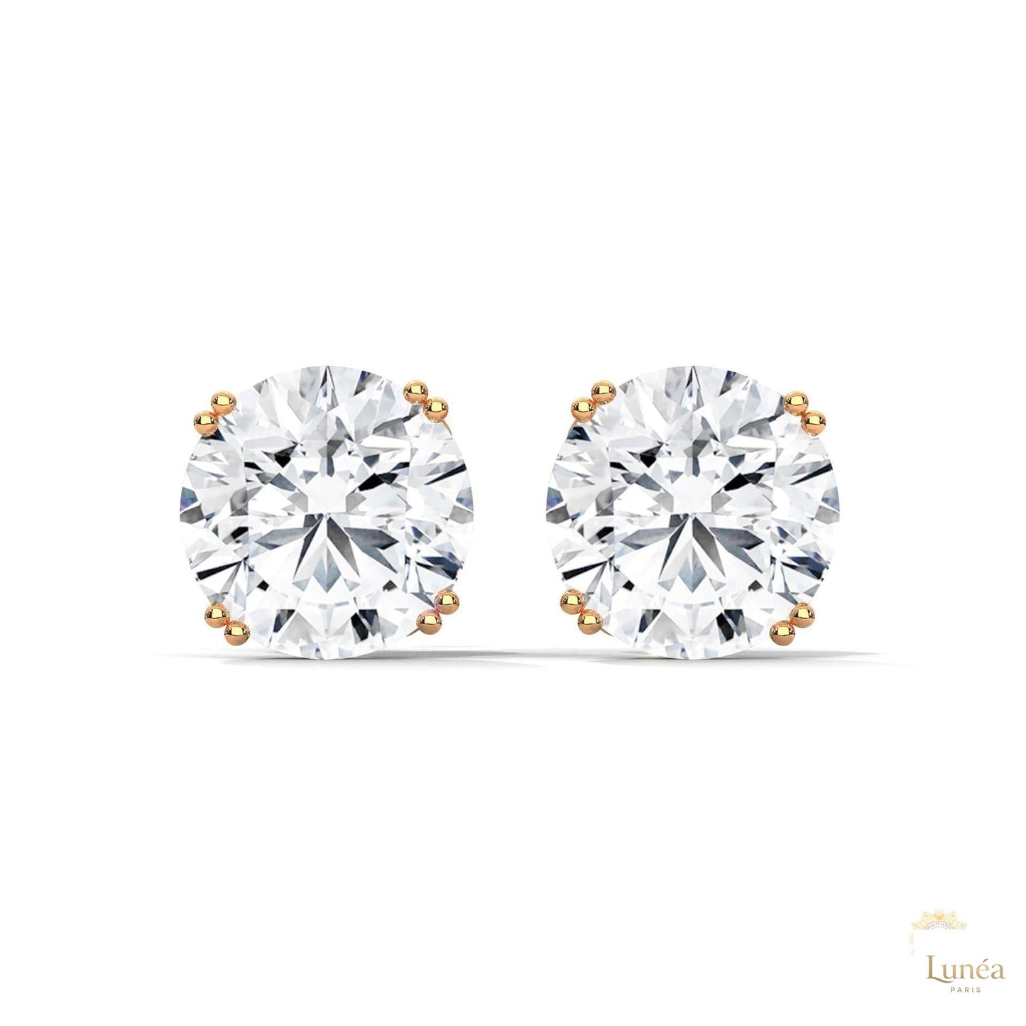 1.30 CT. Round Diamond Stud Earrings