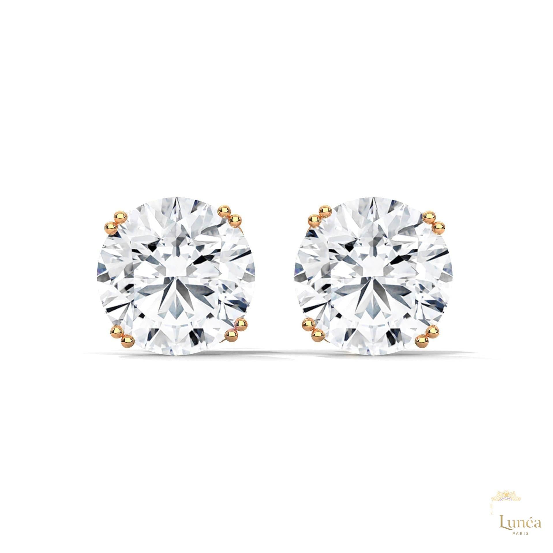 1.30 CT. Round Diamond Stud Earrings
