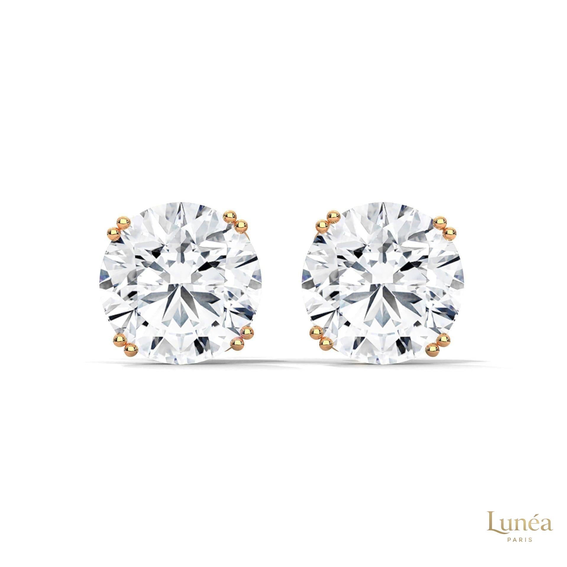 1.30 CT. Round Diamond Stud Earrings