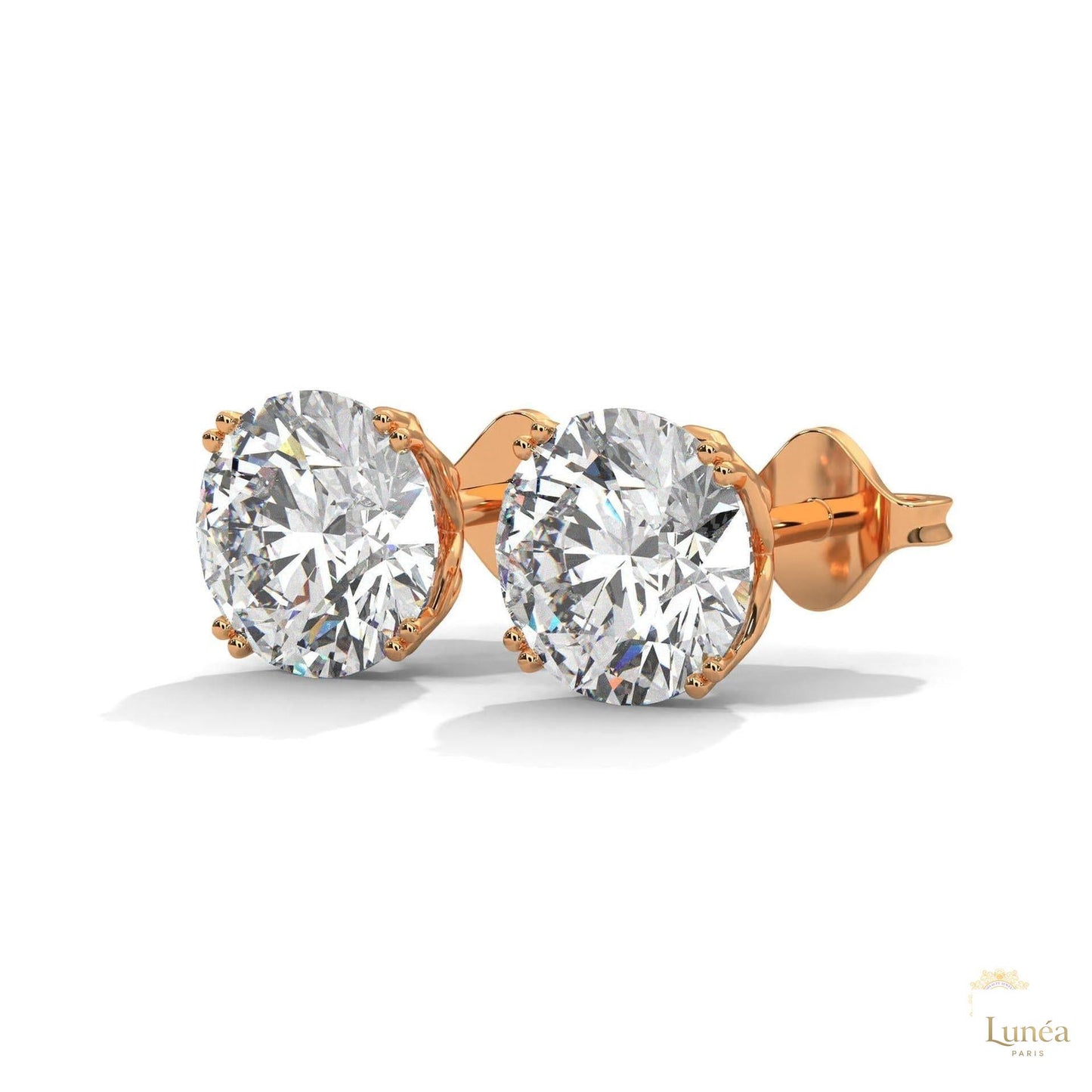 1.30 CT. Round Diamond Stud Earrings