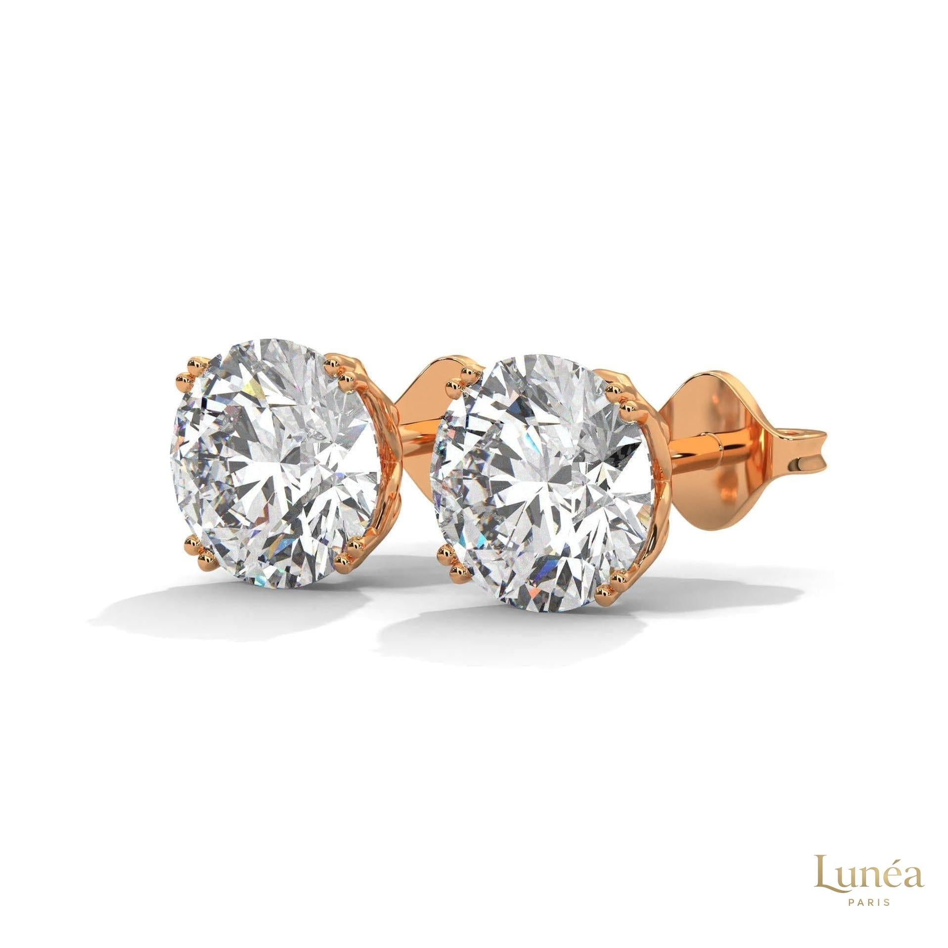 1.30 CT. Round Diamond Stud Earrings