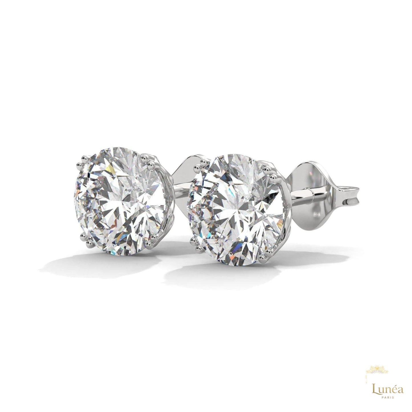 1.30 CT. Round Diamond Stud Earrings