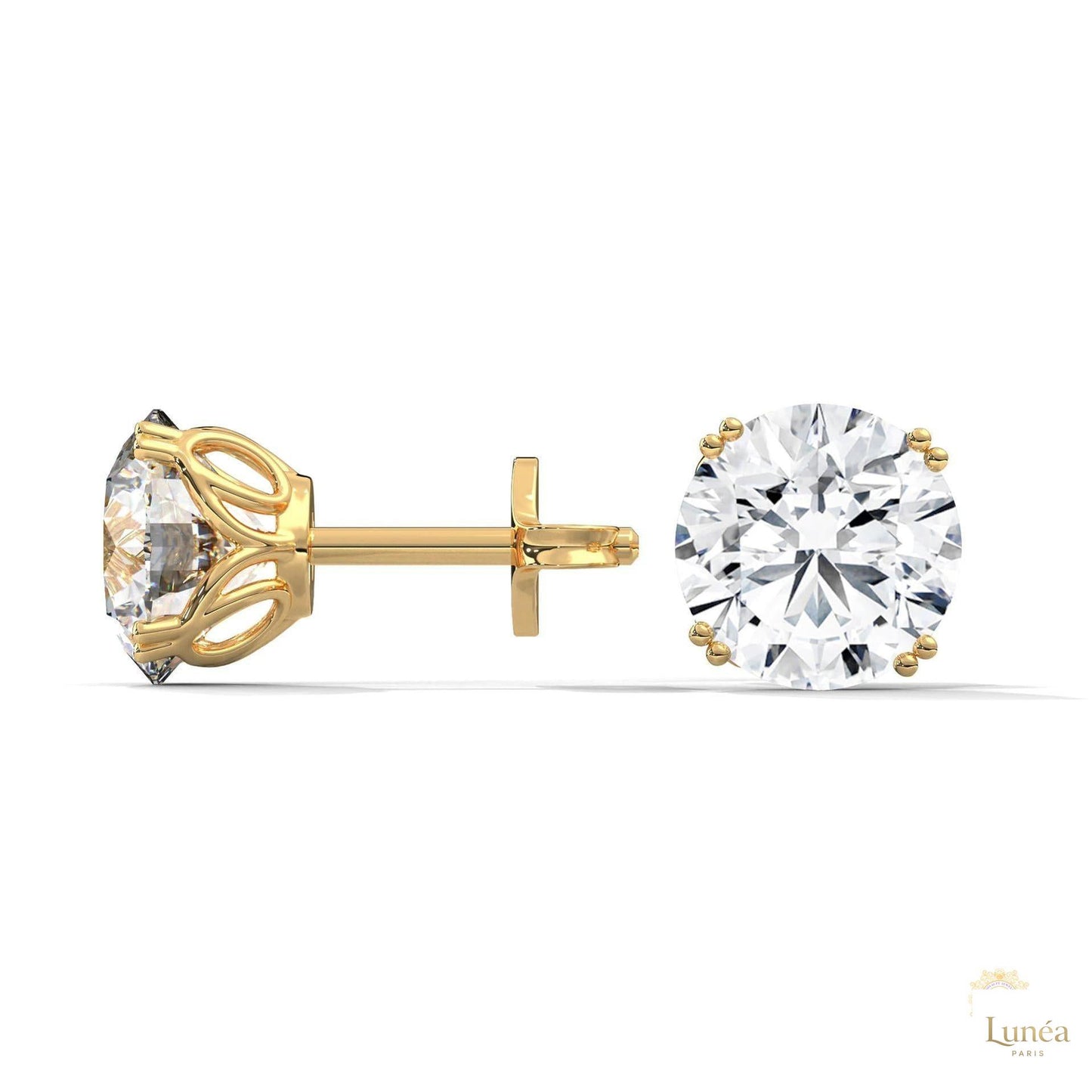 1.30 CT. Round Diamond Stud Earrings