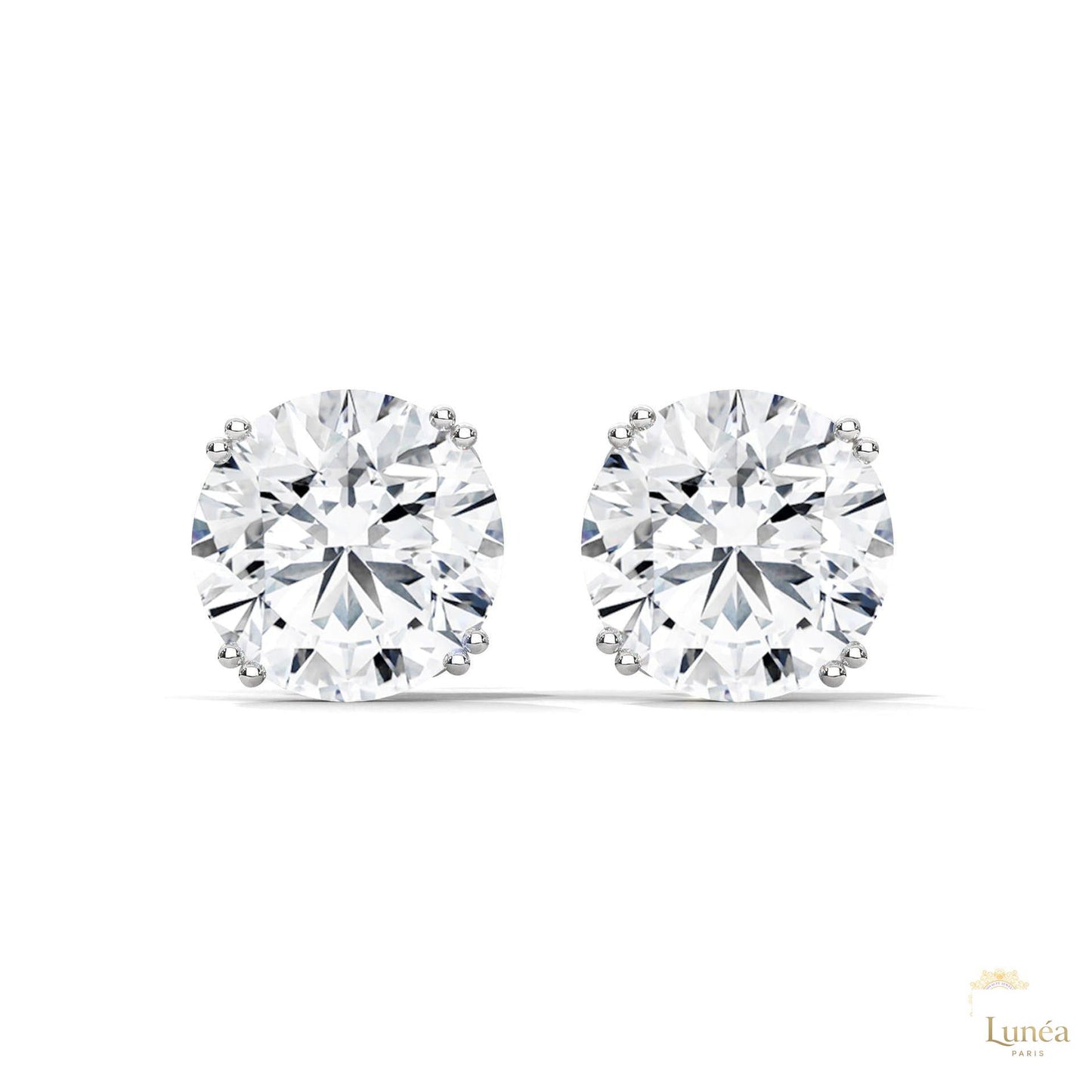 1.30 CT. Round Diamond Stud Earrings