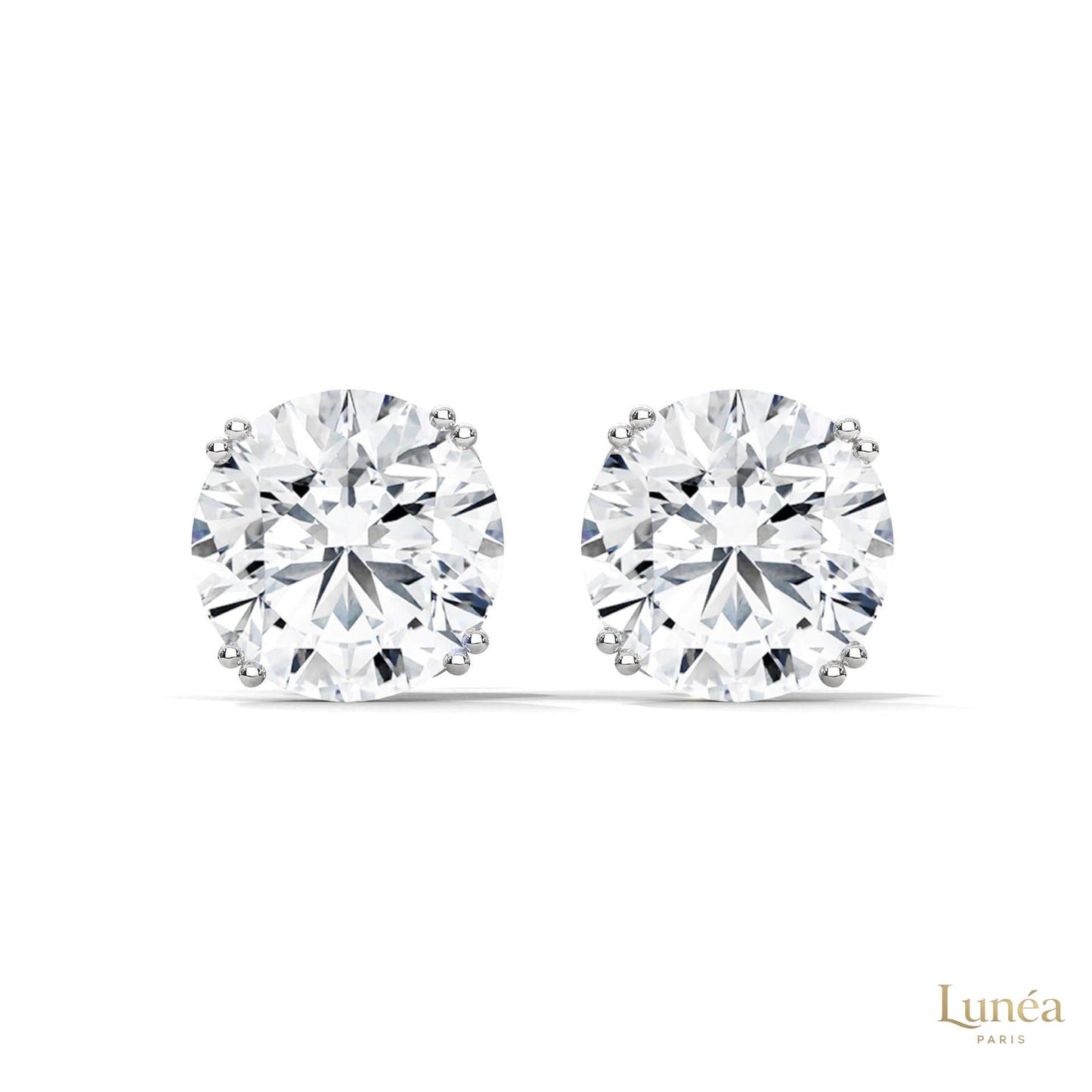 1.30 CT. Round Diamond Stud Earrings
