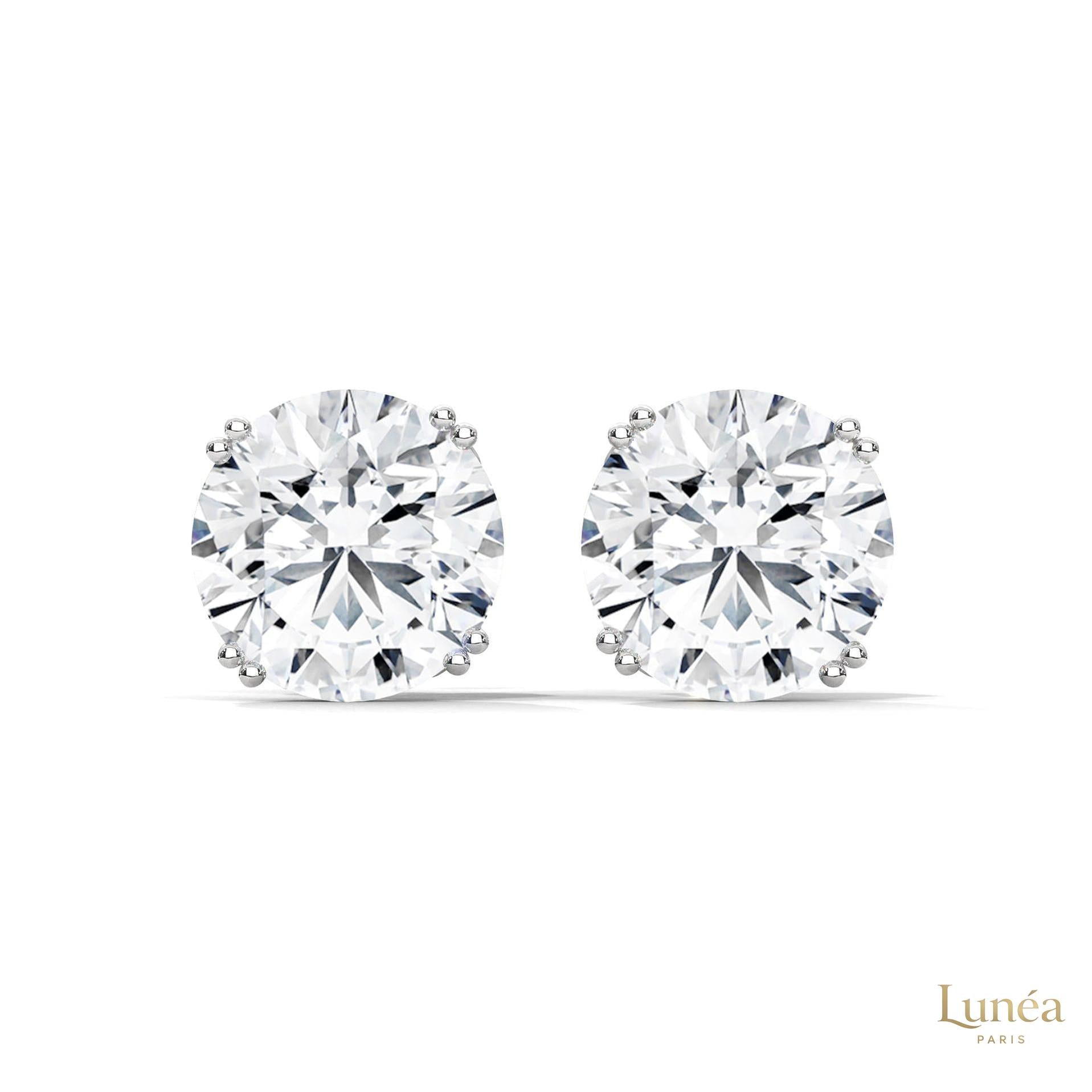 1.30 CT. Round Diamond Stud Earrings
