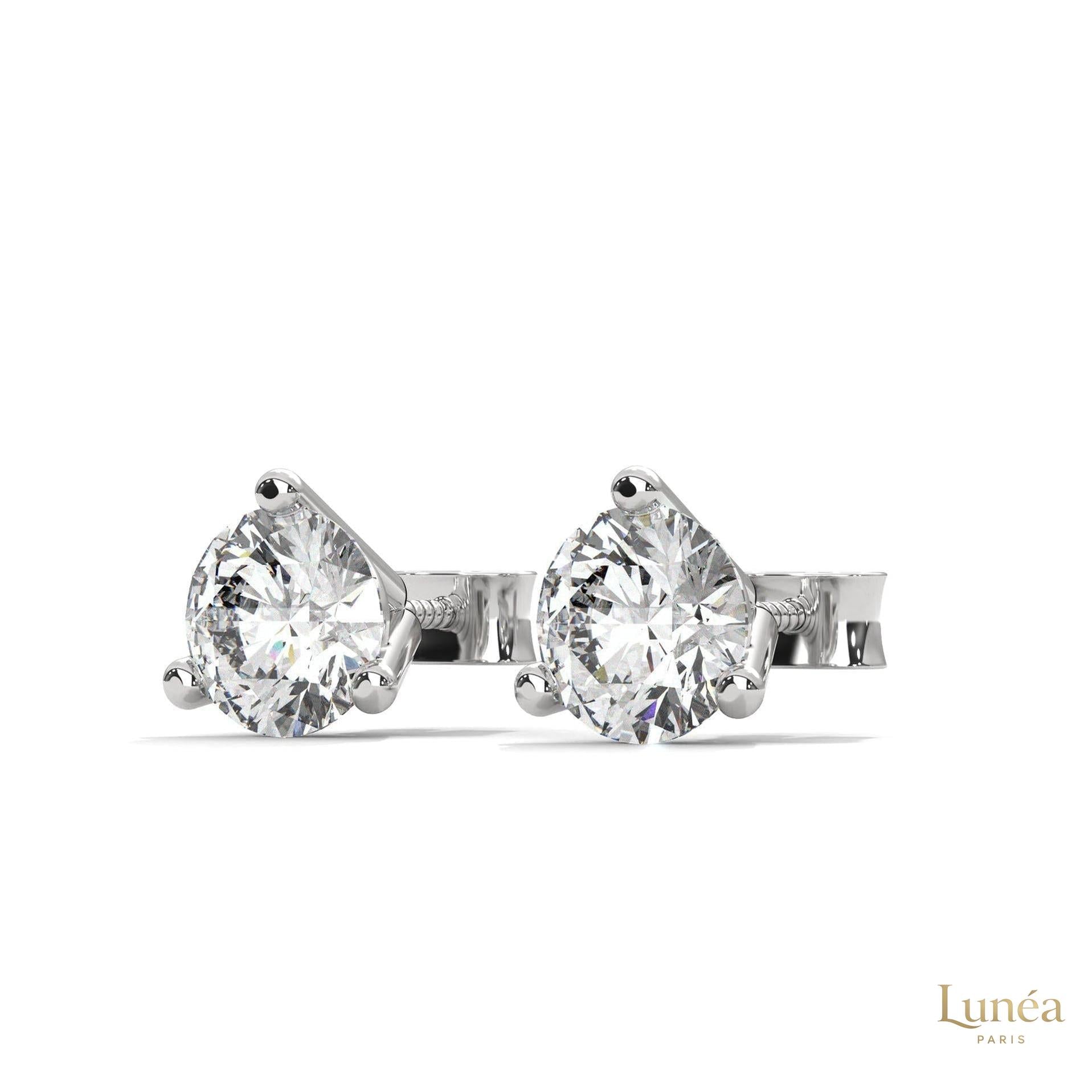 1.30 CT. Round Lab Diamond Studs