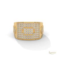 1.35 Ct. Hexagon Pavé Lab Diamond Men’s Ring