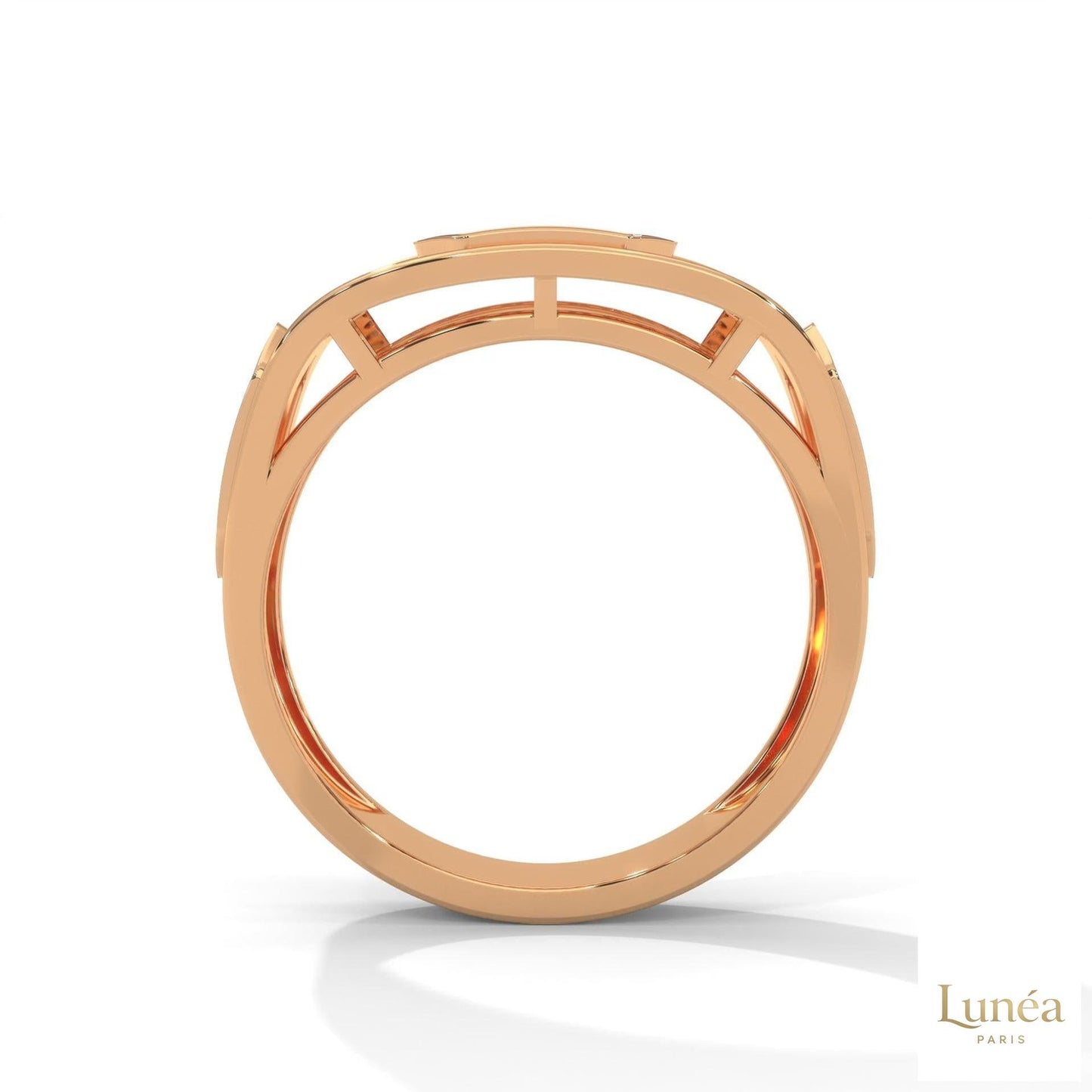 1.35 Ct. Hexagon Pavé Lab Diamond Men’s Ring