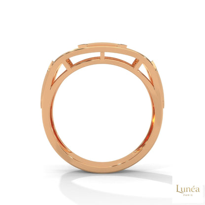 1.35 Ct. Hexagon Pavé Lab Diamond Men’s Ring