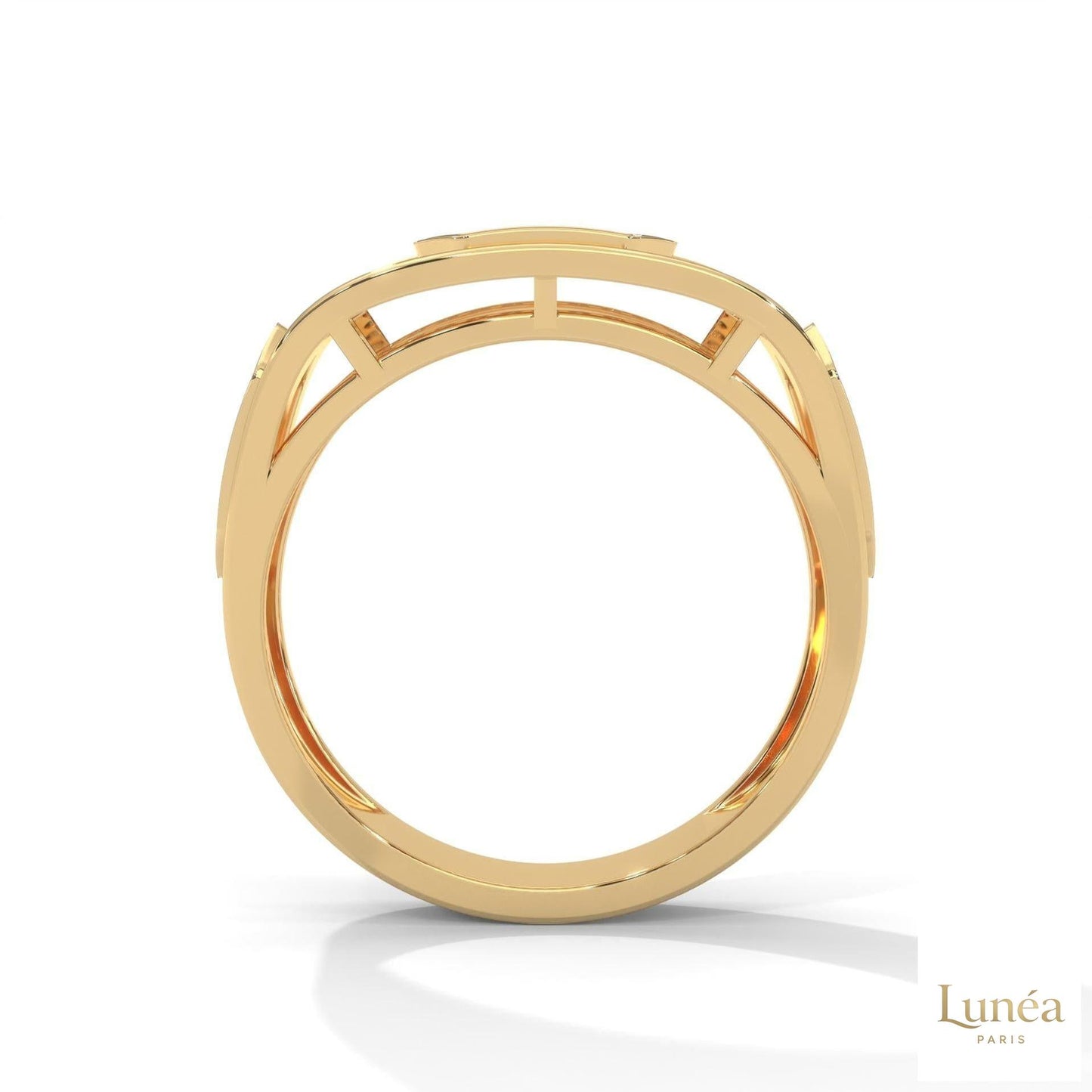 1.35 Ct. Hexagon Pavé Lab Diamond Men’s Ring