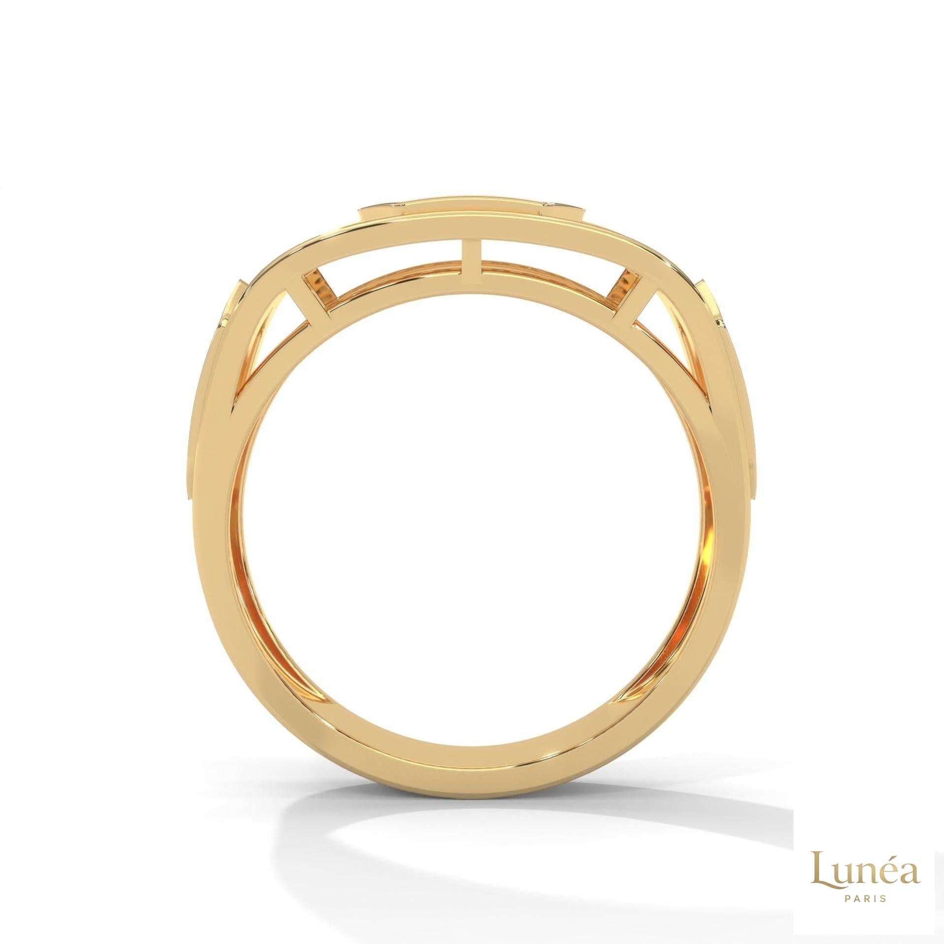1.35 Ct. Hexagon Pavé Lab Diamond Men’s Ring