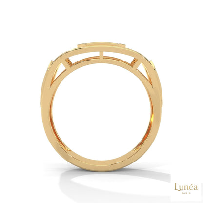 1.35 Ct. Hexagon Pavé Lab Diamond Men’s Ring