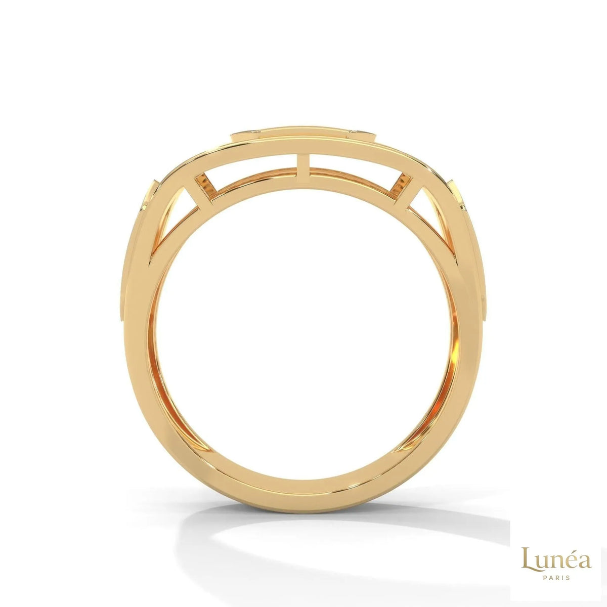 1.35 Ct. Hexagon Pavé Lab Diamond Men’s Ring