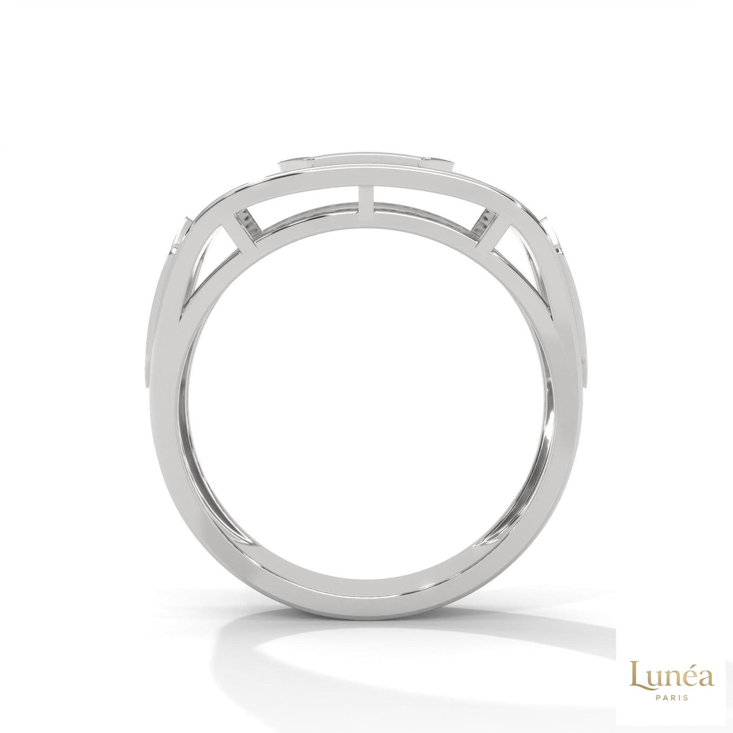 1.35 Ct. Hexagon Pavé Lab Diamond Men’s Ring