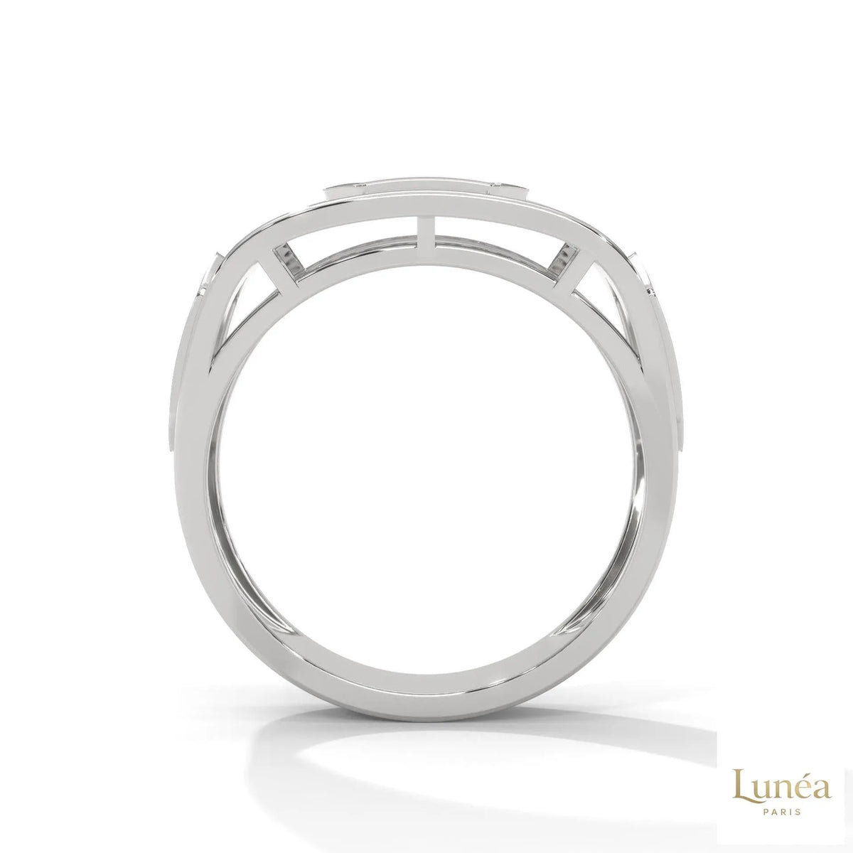 1.35 Ct. Hexagon Pavé Lab Diamond Men’s Ring