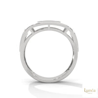 1.35 Ct. Hexagon Pavé Lab Diamond Men’s Ring