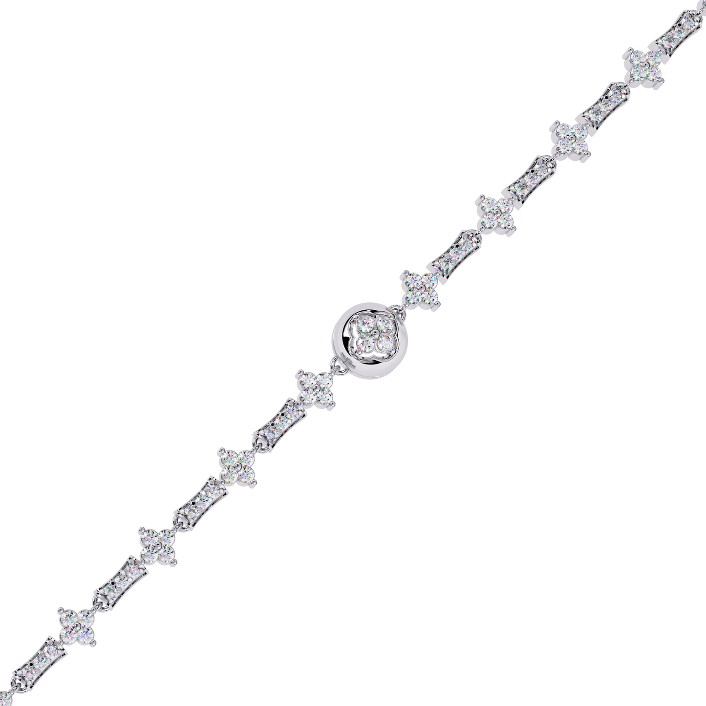 0.82 ct Mixed Shape Diamond Bracelet | 14K Gold |
