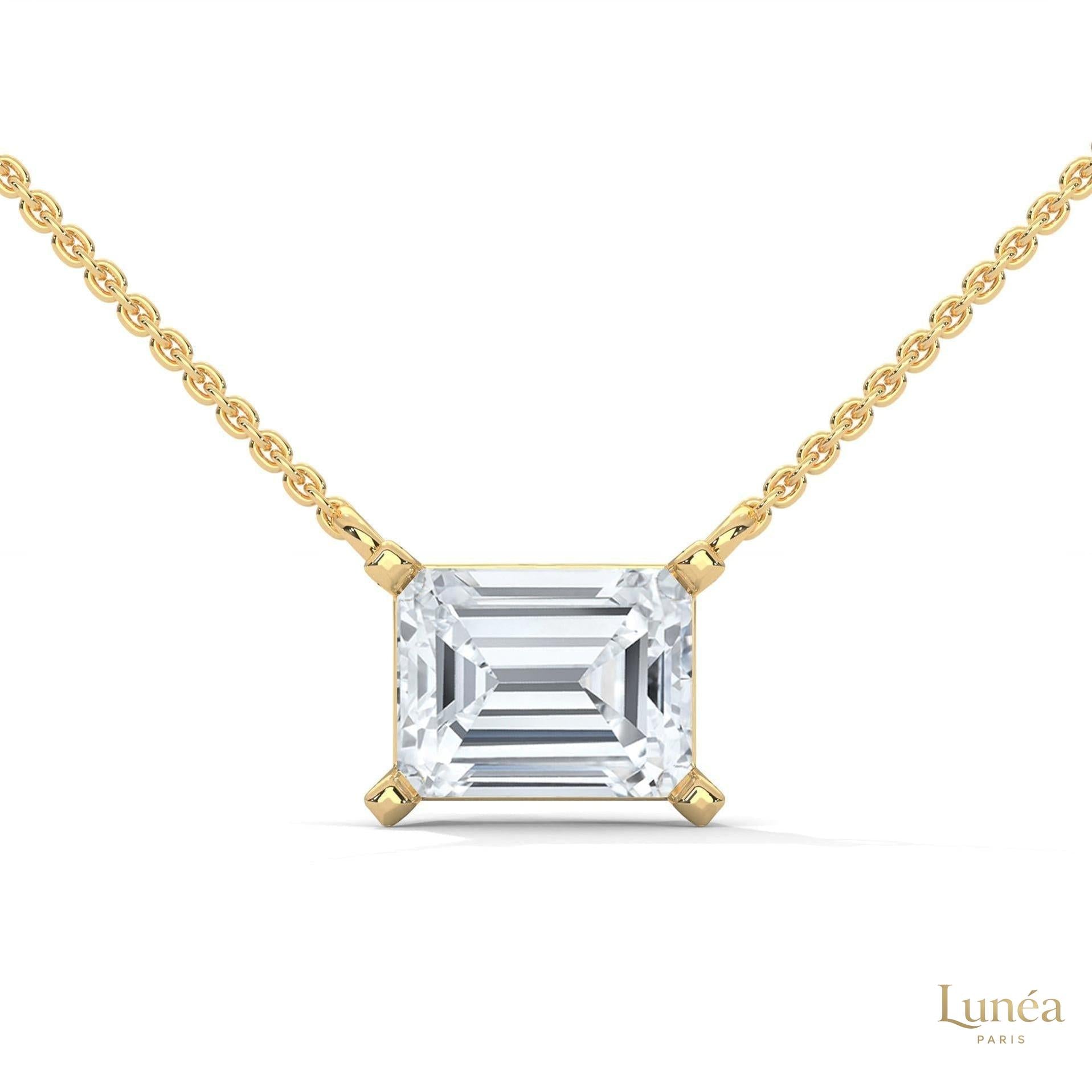 1.5 CT. Asscher Lab Diamond Pendant