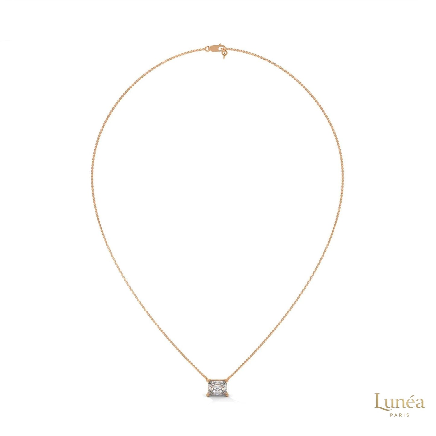 1.5 CT. Asscher Lab Diamond Pendant