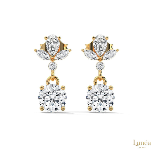 1.5 CT. Marquise Drop Diamond Earrings
