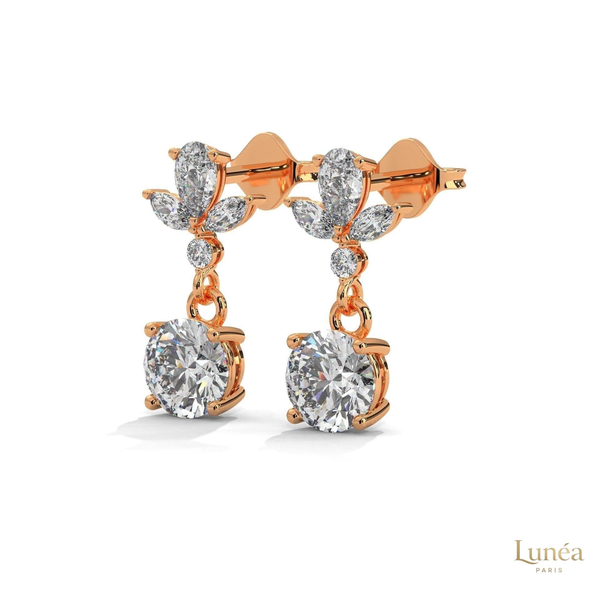 1.5 CT. Marquise Drop Diamond Earrings