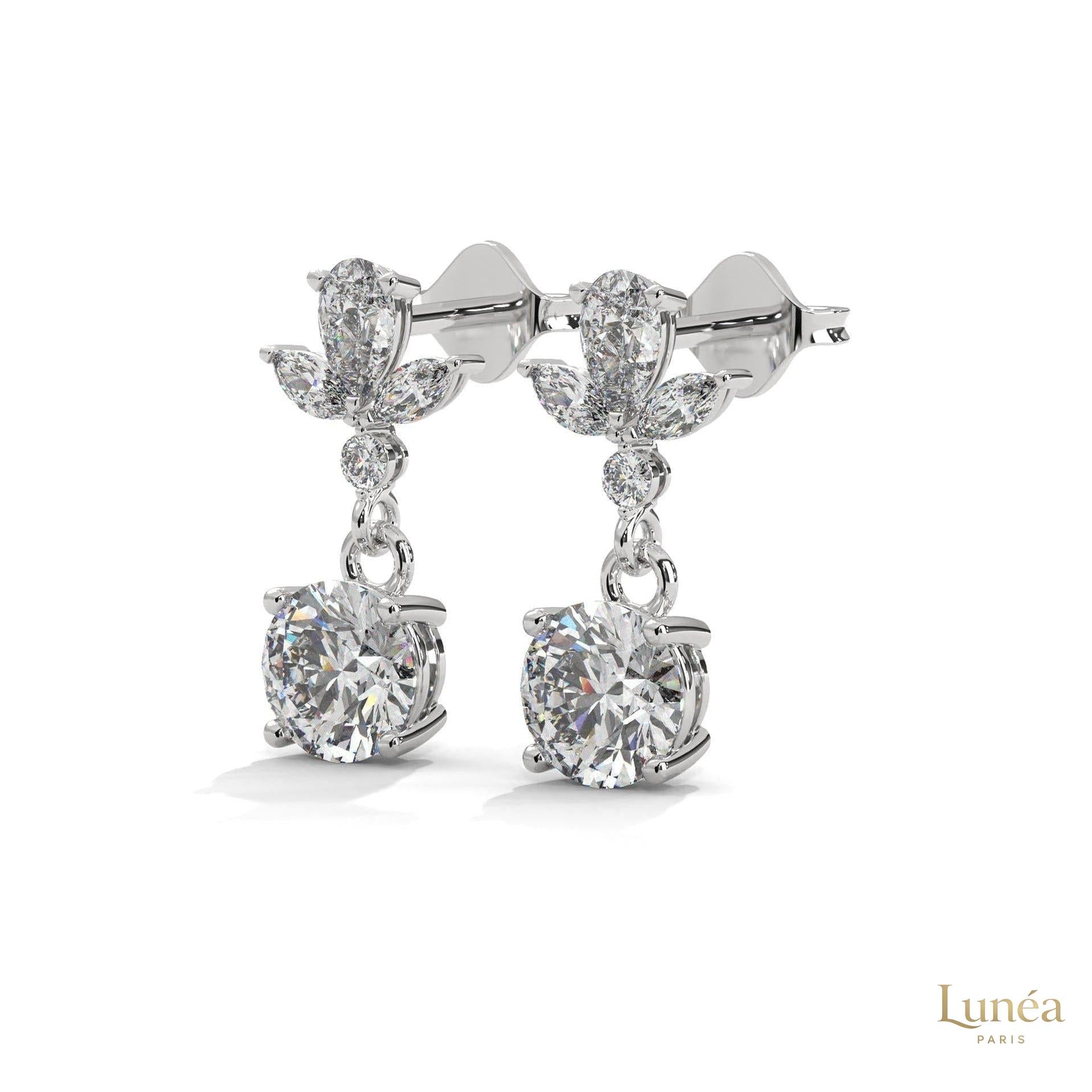 1.5 CT. Marquise Drop Diamond Earrings