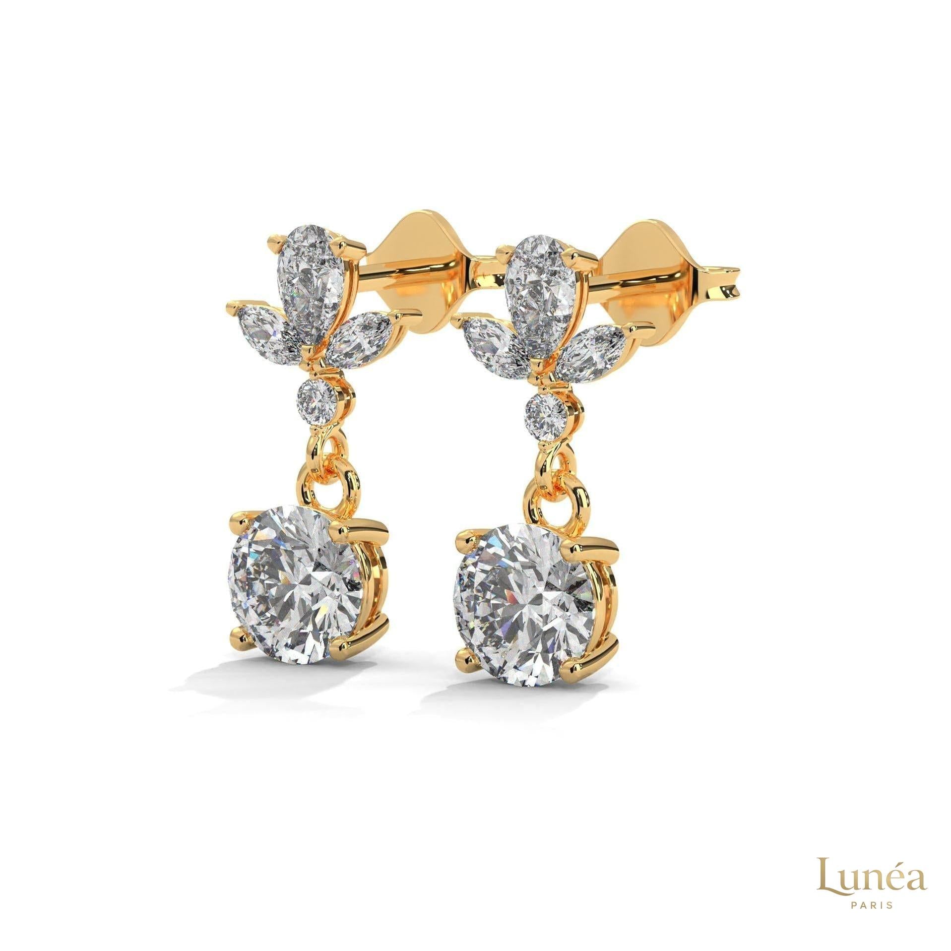 1.5 CT. Marquise Drop Diamond Earrings