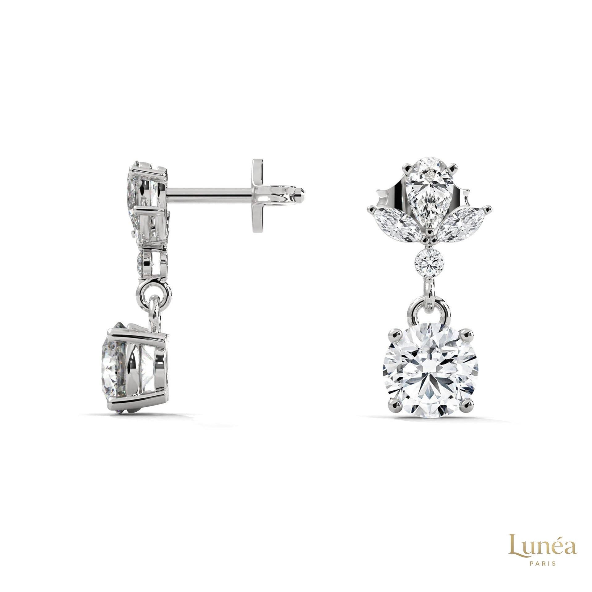 1.5 CT. Marquise Drop Diamond Earrings