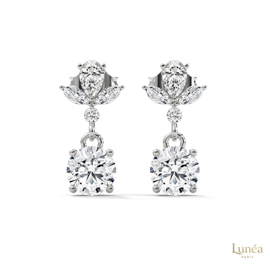 1.5 CT. Marquise Drop Diamond Earrings