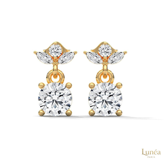 1.5 CT. Petite Floral Diamond Drops