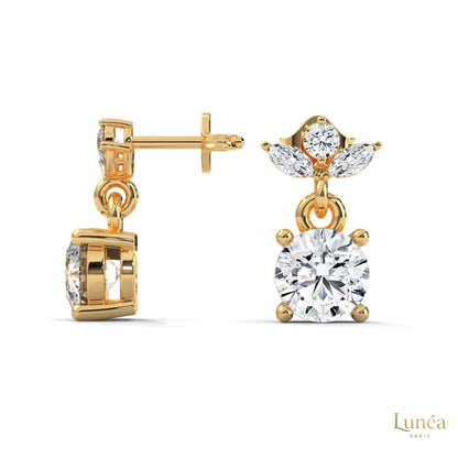 1.5 CT. Petite Floral Diamond Drops