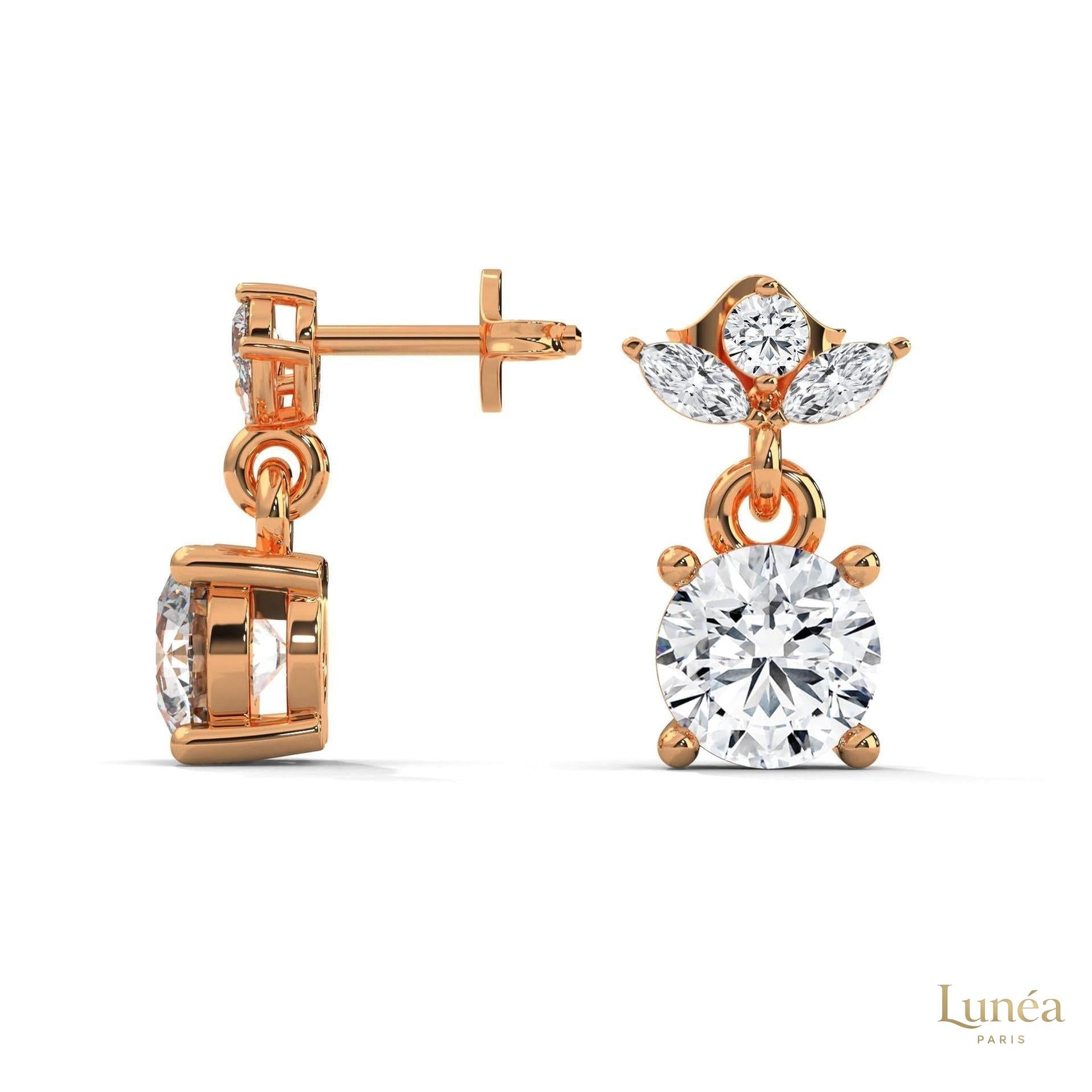 1.5 CT. Petite Floral Diamond Drops