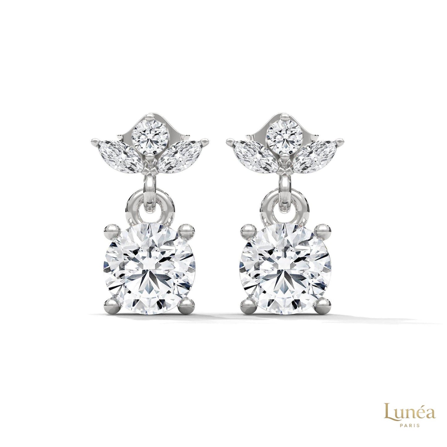 1.5 CT. Petite Floral Diamond Drops