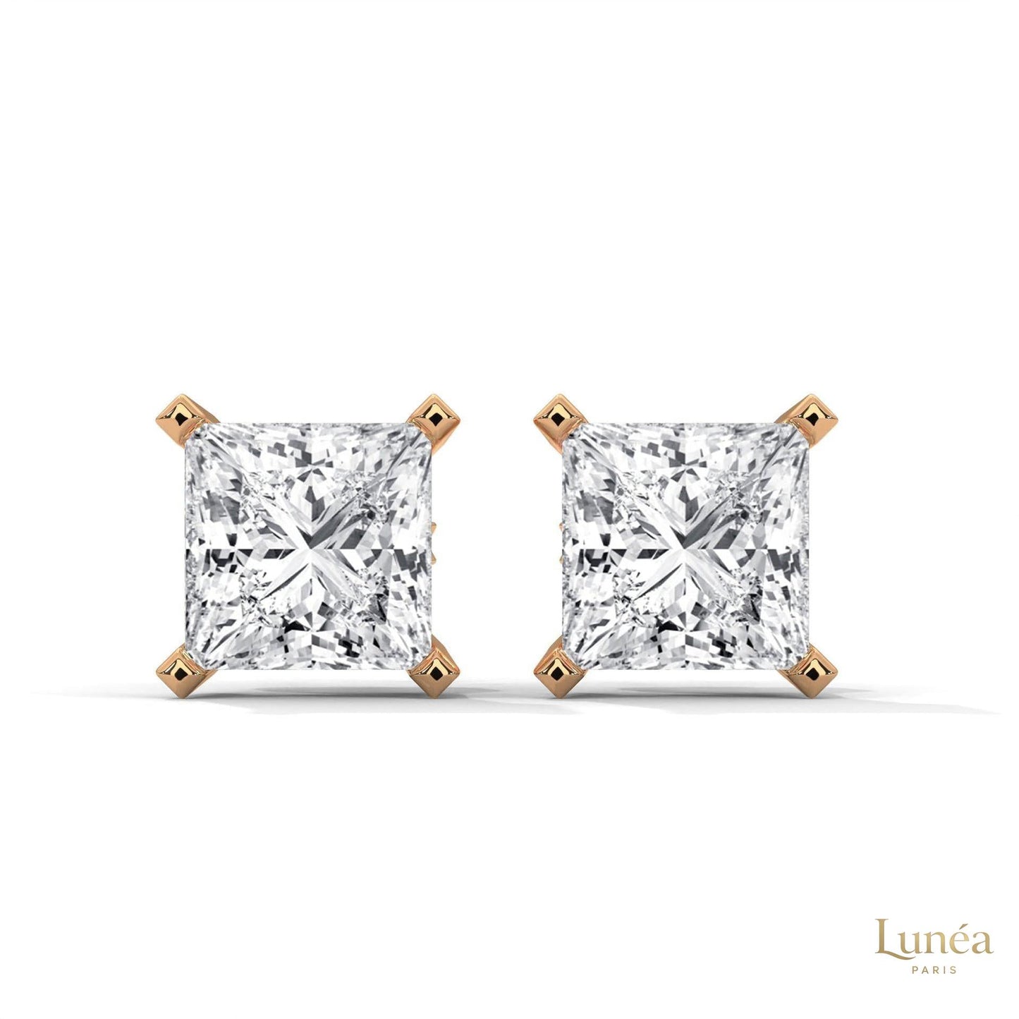 1.5 CT. Princess-Cut Lab Diamond Studs