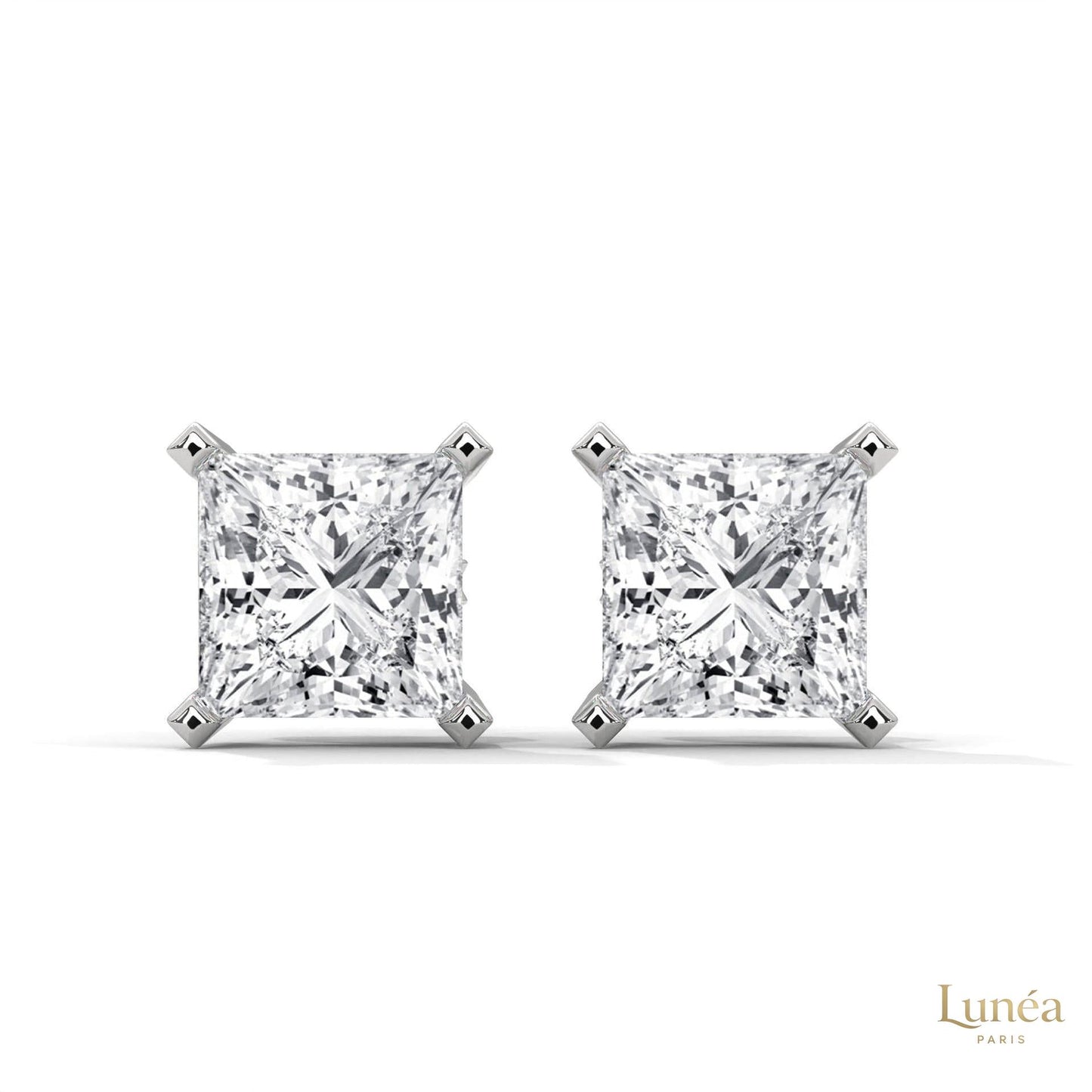 1.5 CT. Princess-Cut Lab Diamond Studs