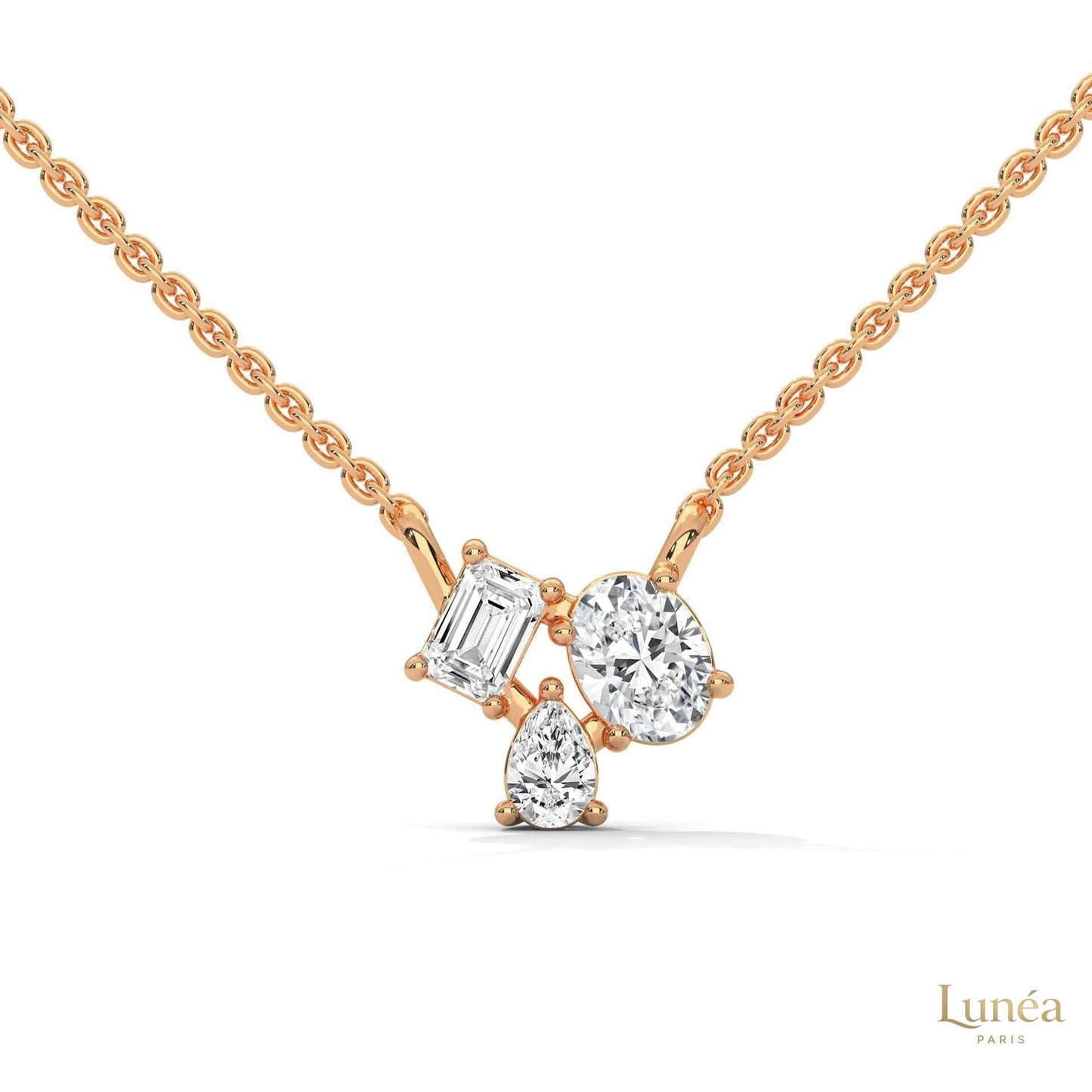 1.5 Ct. 3-Stone Lab Diamond Pendant