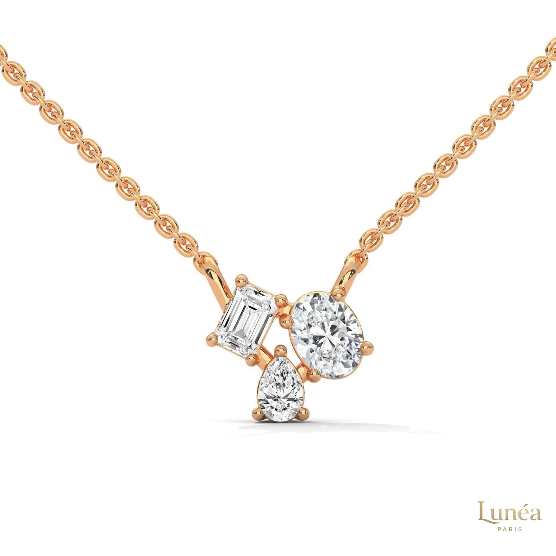 1.5 Ct. 3-Stone Lab Diamond Pendant