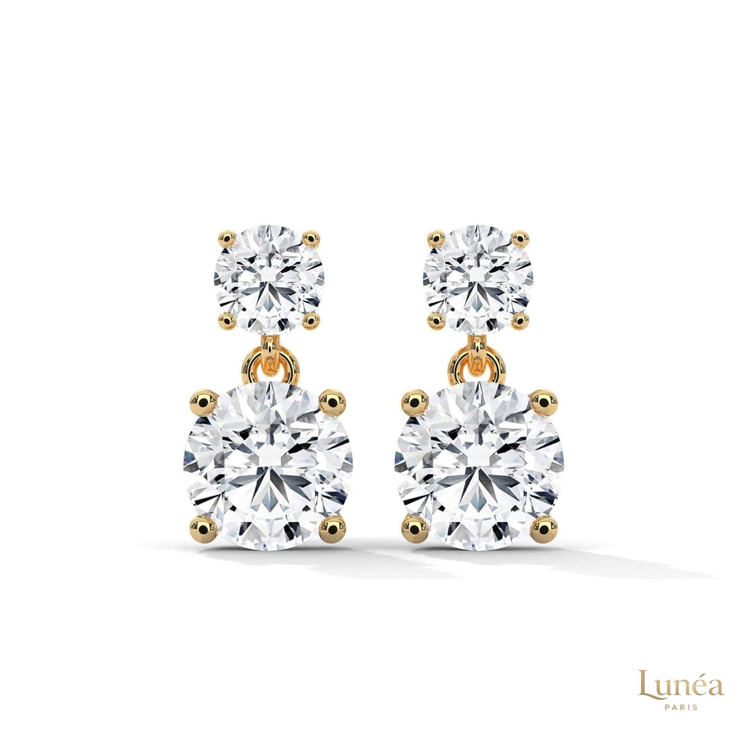 1.50 CT. Two-Stone Drop Lab Diamond Earrings