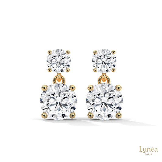 1.50 CT. Two-Stone Drop Lab Diamond Earrings