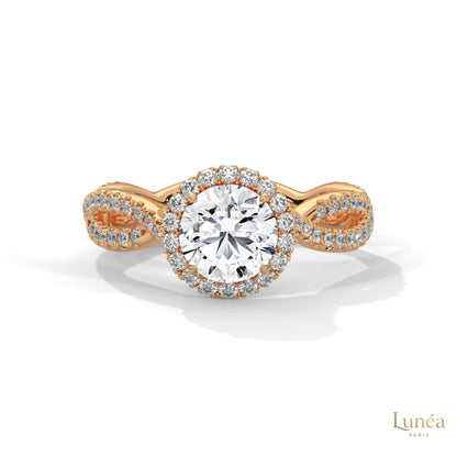 1.50 Ct. Round Diamond Halo Engagement Ring