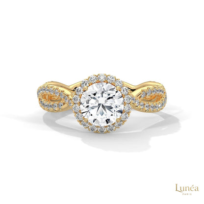 1.50 Ct. Round Diamond Halo Engagement Ring